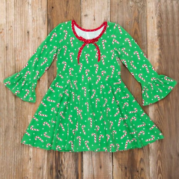 Eleanor Rose 4/5 Candy Cane Dress - Picture 1 of 4
